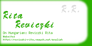 rita reviczki business card